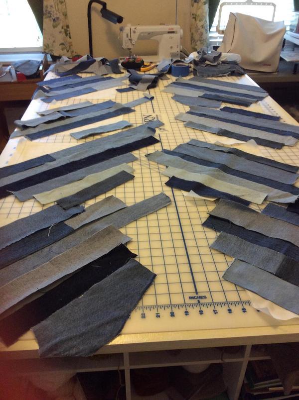 No Pattern Used Denim Throws 101 pattern review by sewladynow