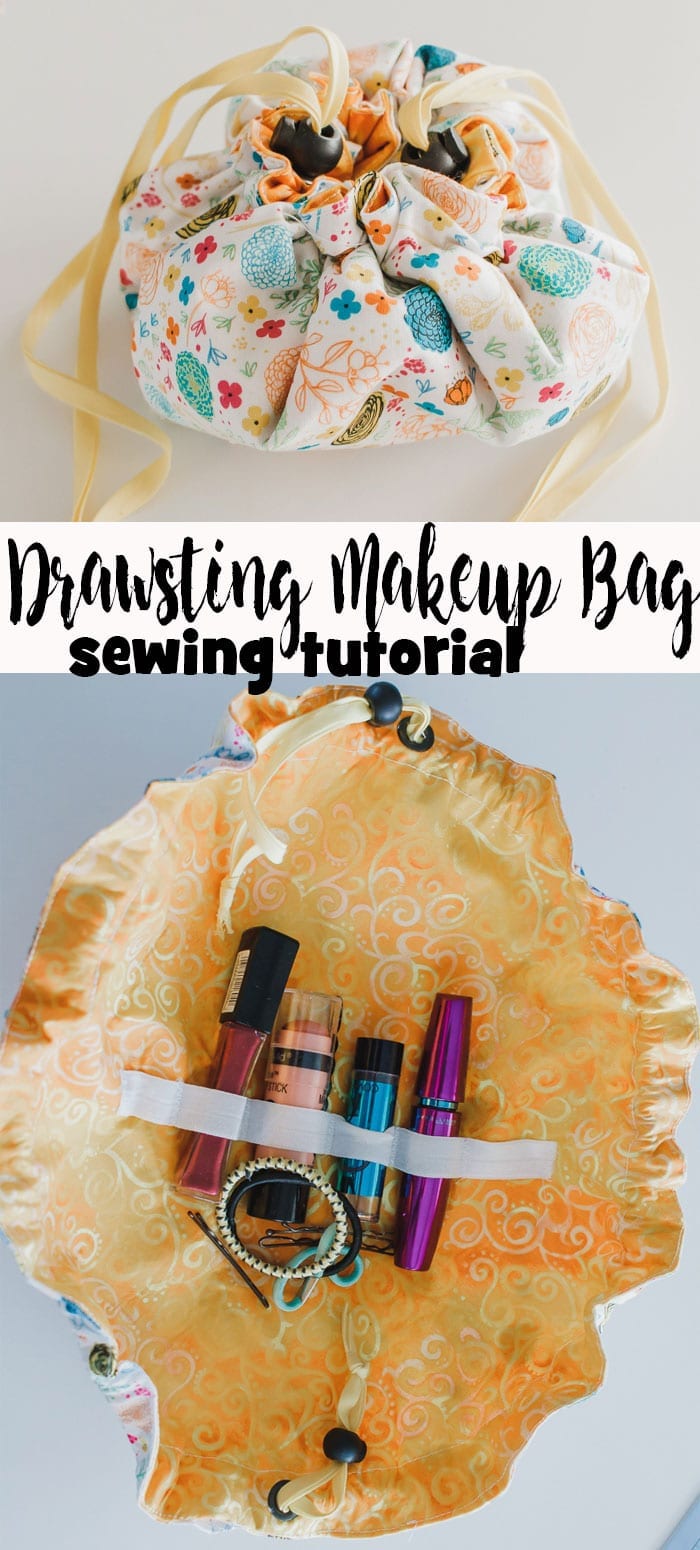 Drawstring Makeup Bag FREE Sewing Tutorial Sewing 4 Free