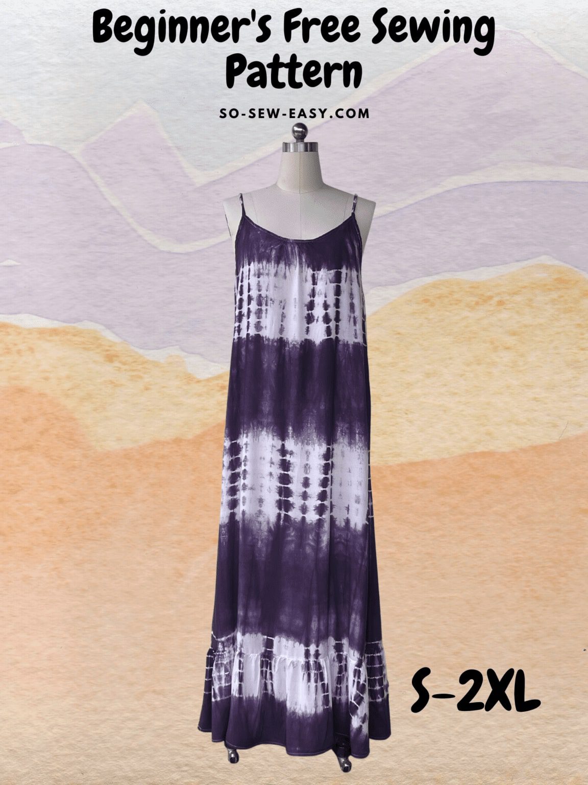 Beginner’s Easy Scoop Neck Dress Pattern Sewing 4 Free