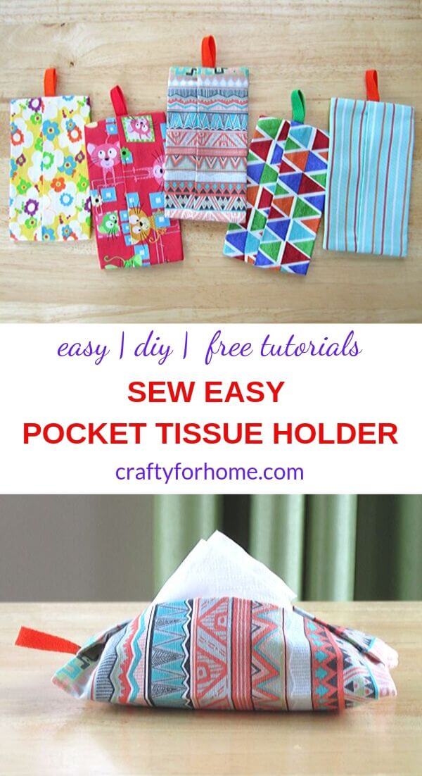 Pocket Tissue Holder FREE Sewing Tutorial Sewing 4 Free