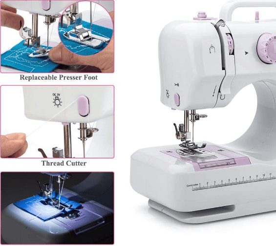 Buy GD015CC Galadim Mini Sewing Machine Review (Including Extension Table) Sewing Machine Greeks