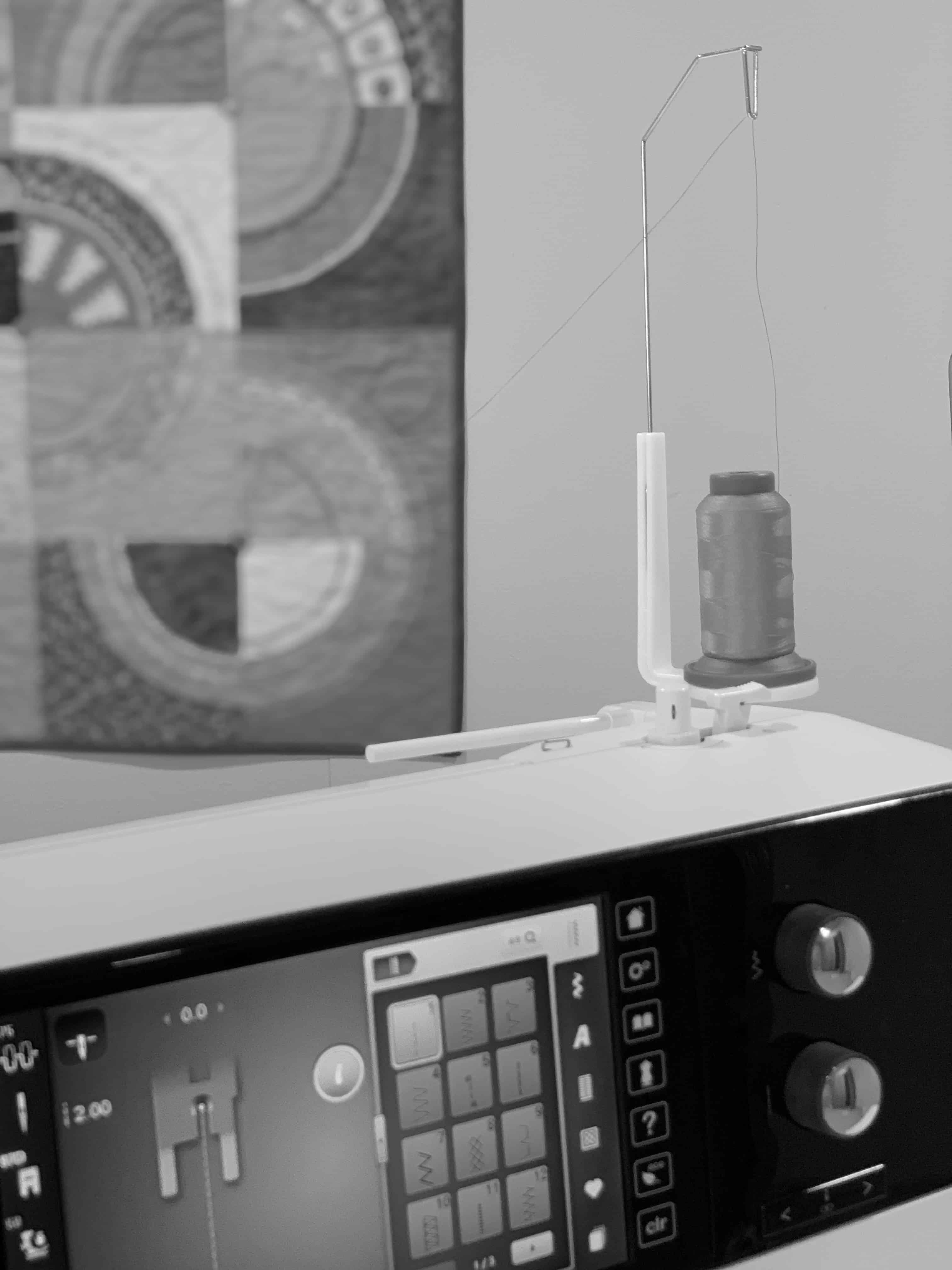 Thread stand on a bernina Sewing Mastery