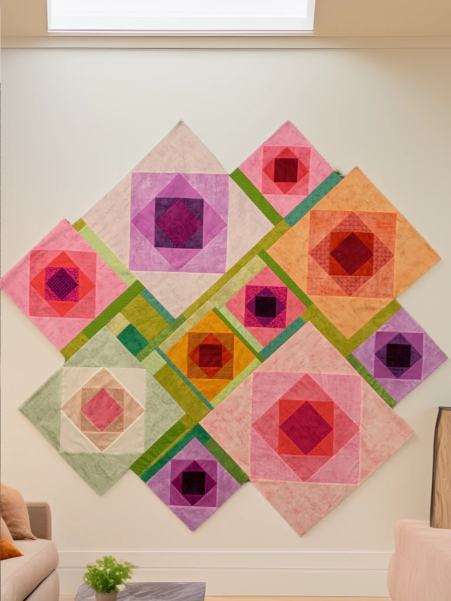 Rose Bouquet Quilt PDF Pattern Sewing Party