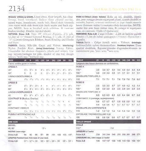 Vogue Pattern 2134 Badgley Mischka Designer Gown Size 18 through 22