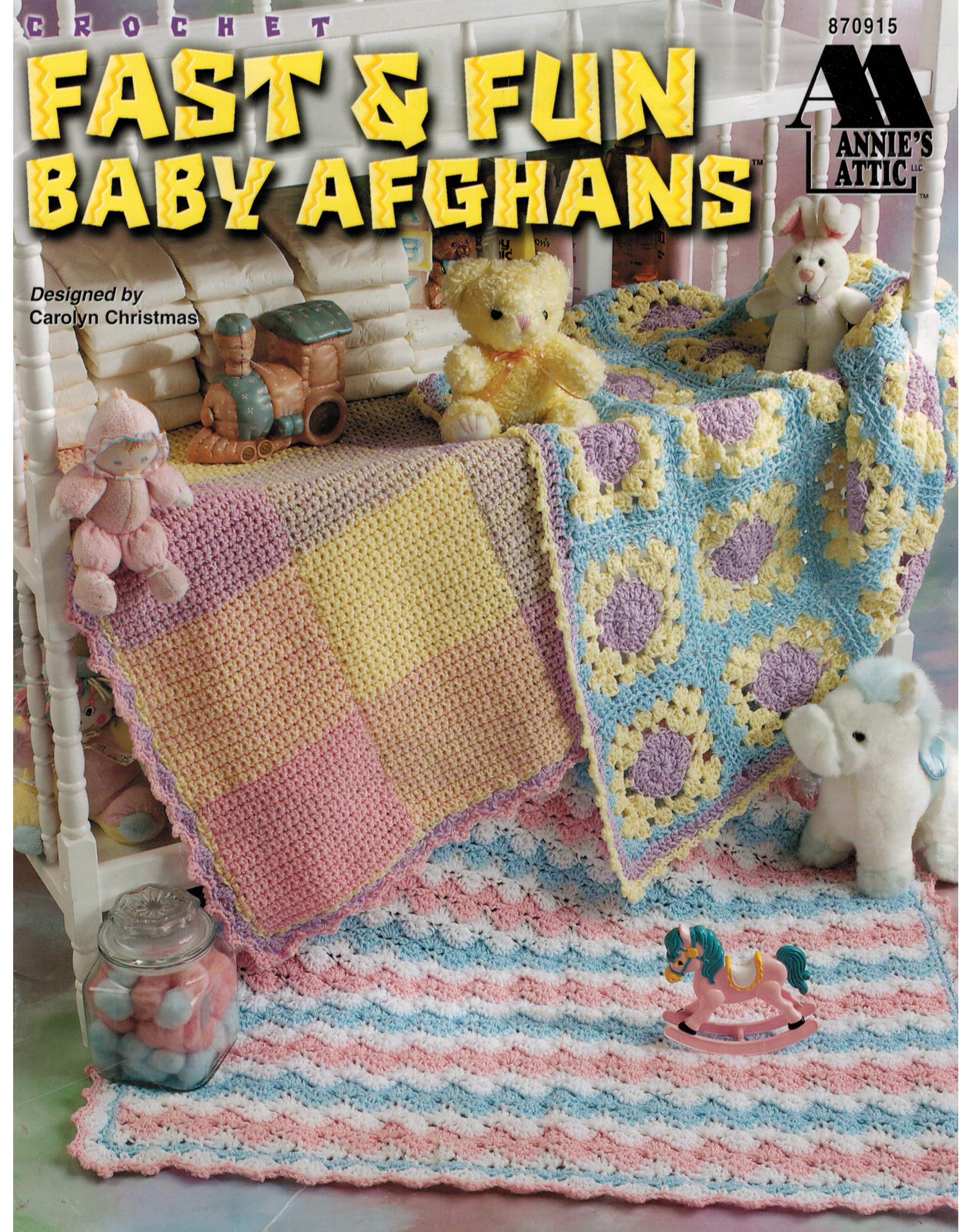 Annie’s Attic 870915 Fast and Fun Crochet Baby Afghans Leaflet Sewing