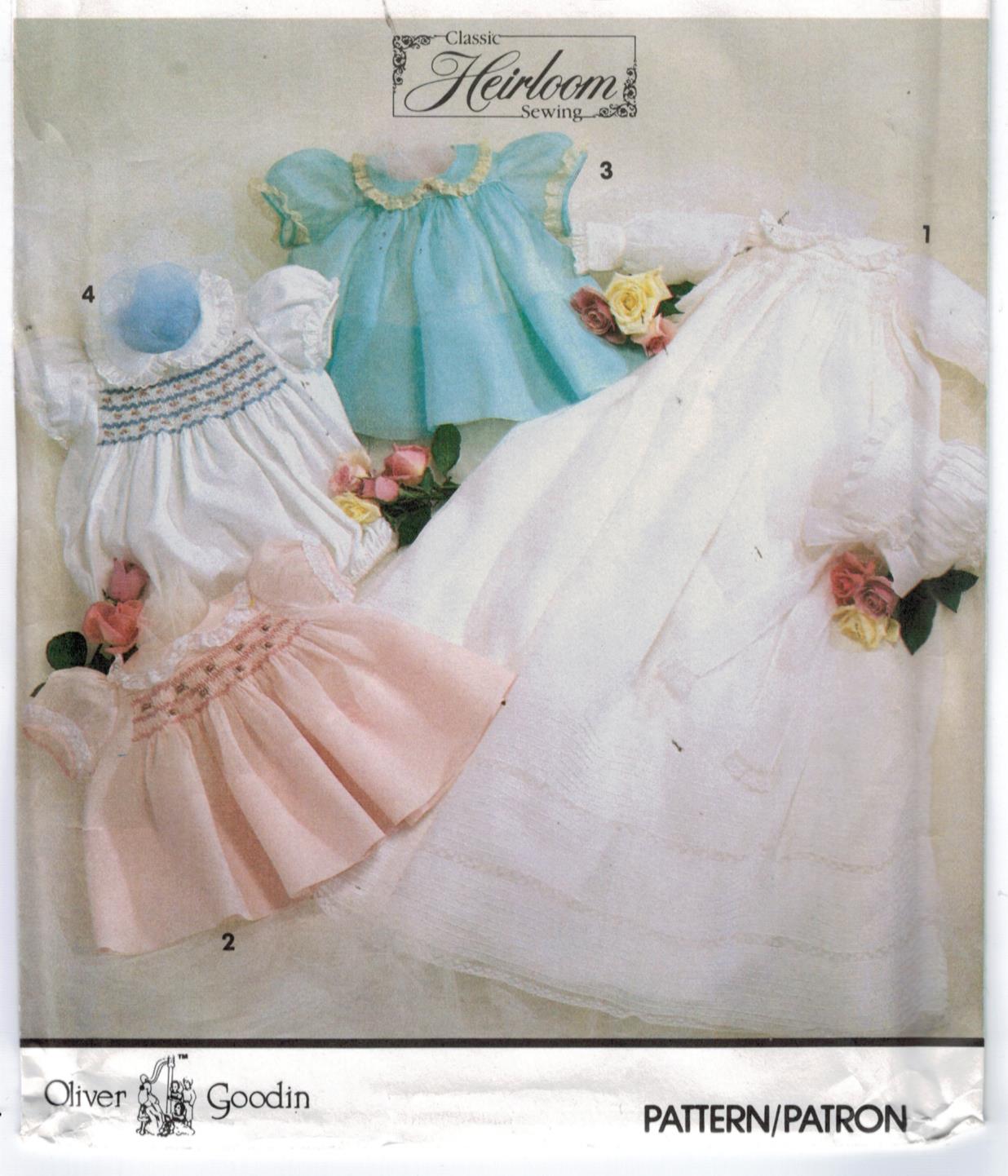 Simplicity Pattern 7705 Heirloom christening gown, dress, slip,