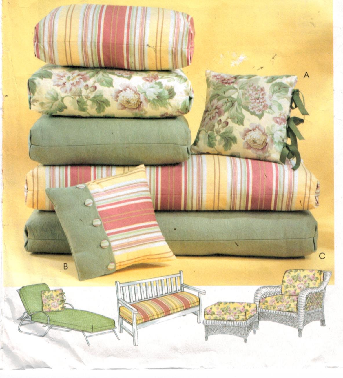 McCalls Pattern 4124 Summertime Patio Cushions and Pillows Sewing