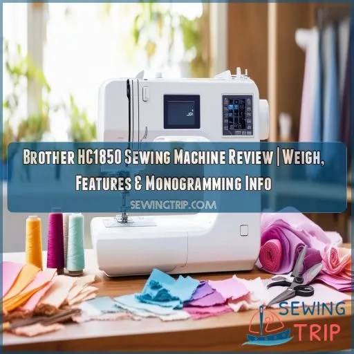 Brother HC1850 Sewing Machine Review Weigh, Features & Monogramming Info