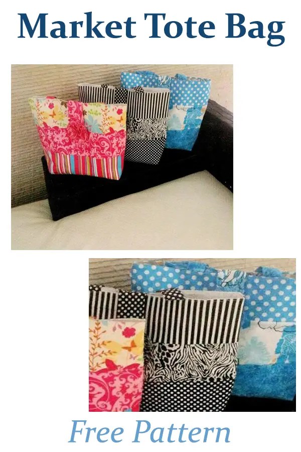 Market Tote Bag Free Pattern Sewing With Scraps