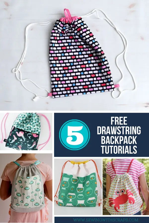 5 Free Drawstring Backpack Tutorials Sewing With Scraps