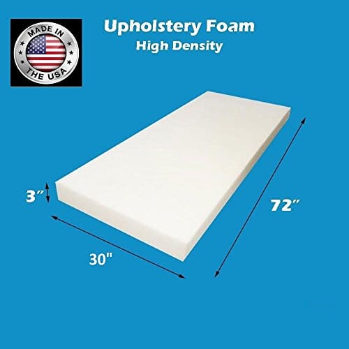 FoamTouch Upholstery Foam Cushion High Density 3" Height x 30" Width x