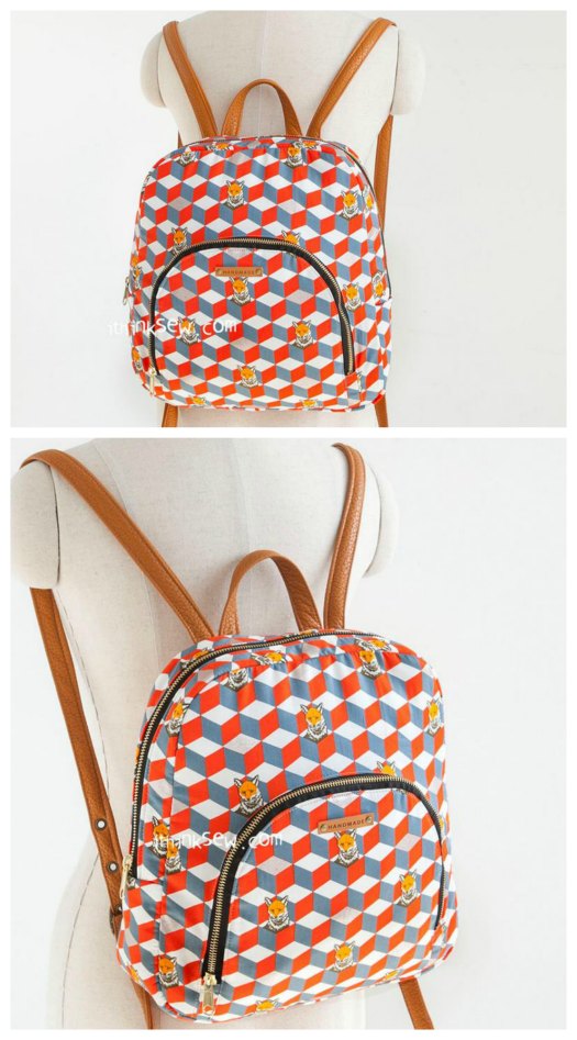 Kalani back pack sewing pattern and step by step video tutorial Sew