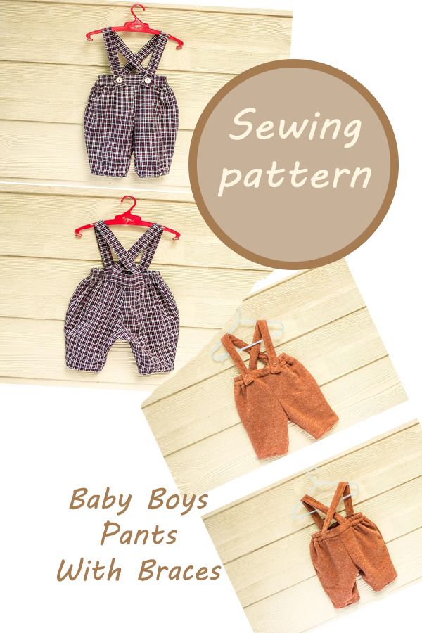 Baby Boys Pants With Braces pattern (3,6,9 months) Sew Modern Kids