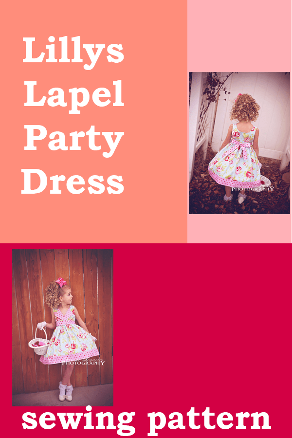 Lillys Lapel Party Dress sewing pattern (2T12) Sew Modern Kids