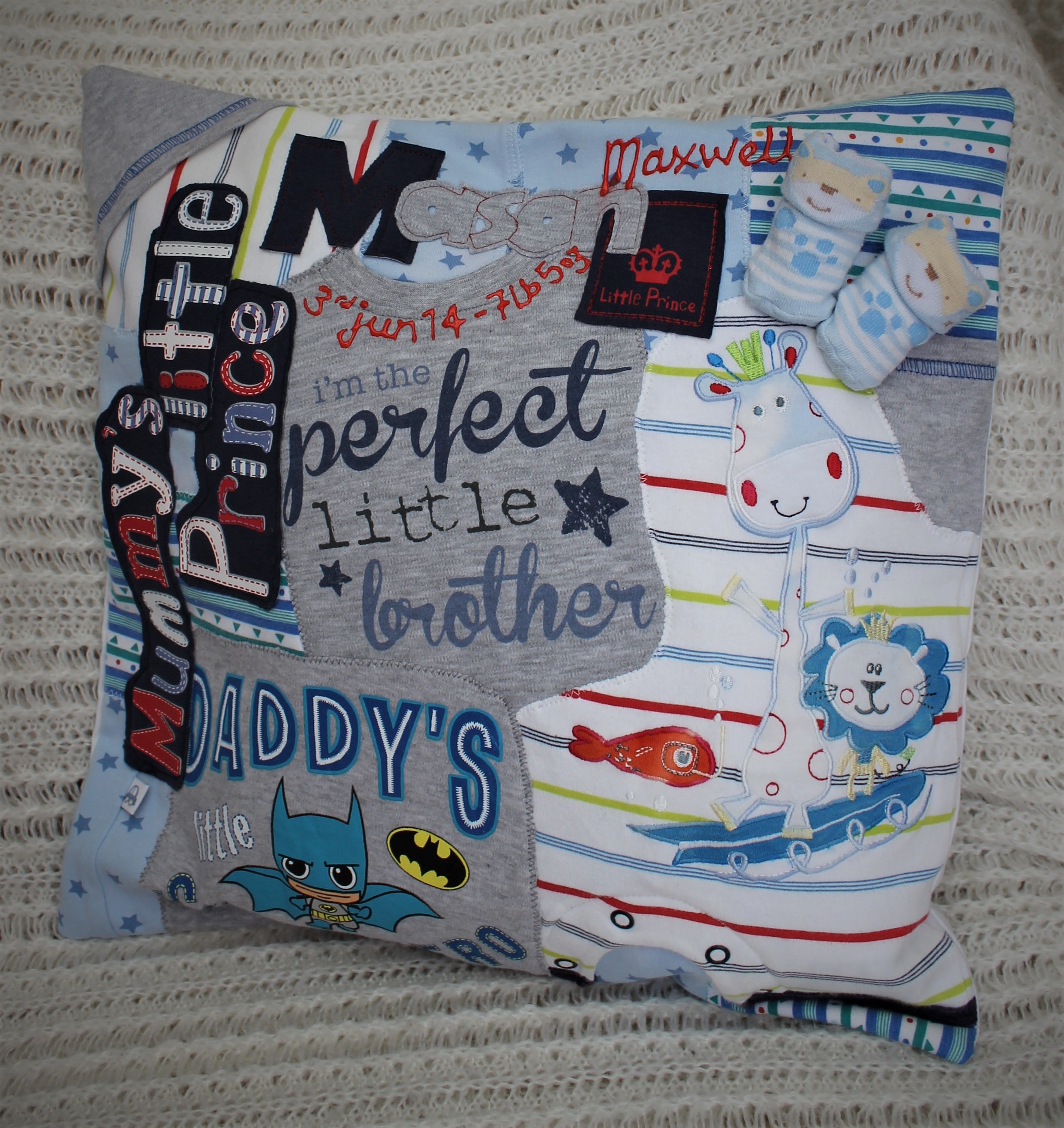 Baby Clothes Memory Cushions Sewn Away