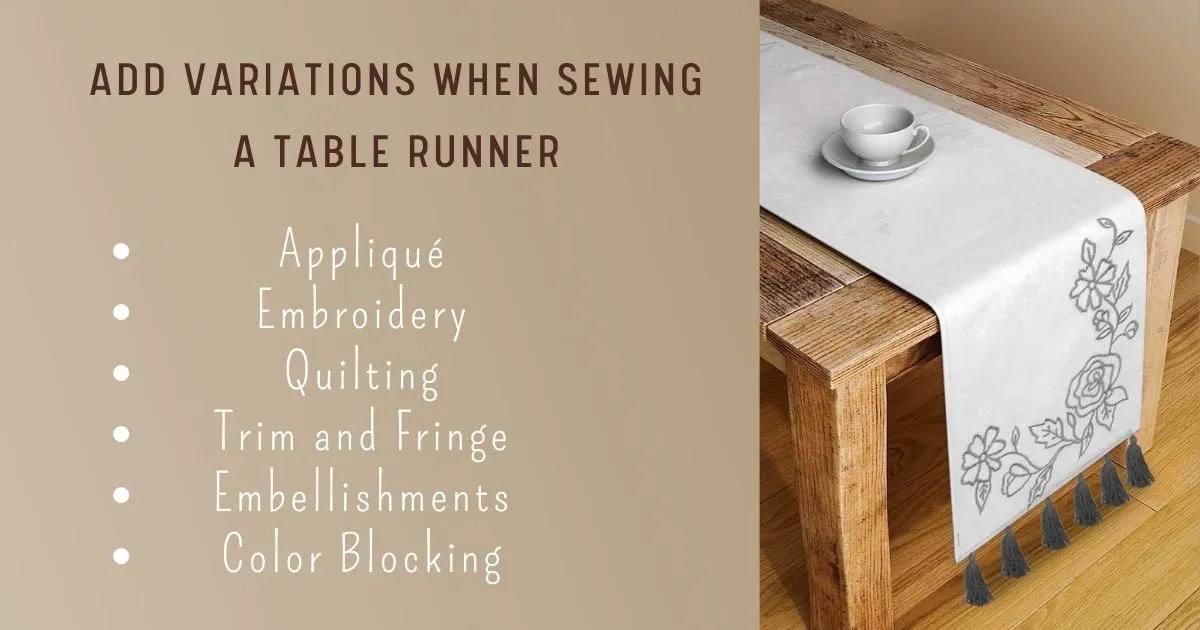 HOW TO SEW A TABLE RUNNER EASILY IN ONLY 30 MINUTES