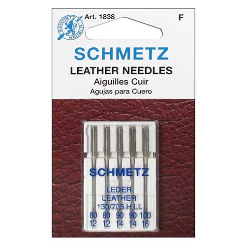 Schmetz Leather Needles SZ 80/90/100 (1838 F) SewnSuch