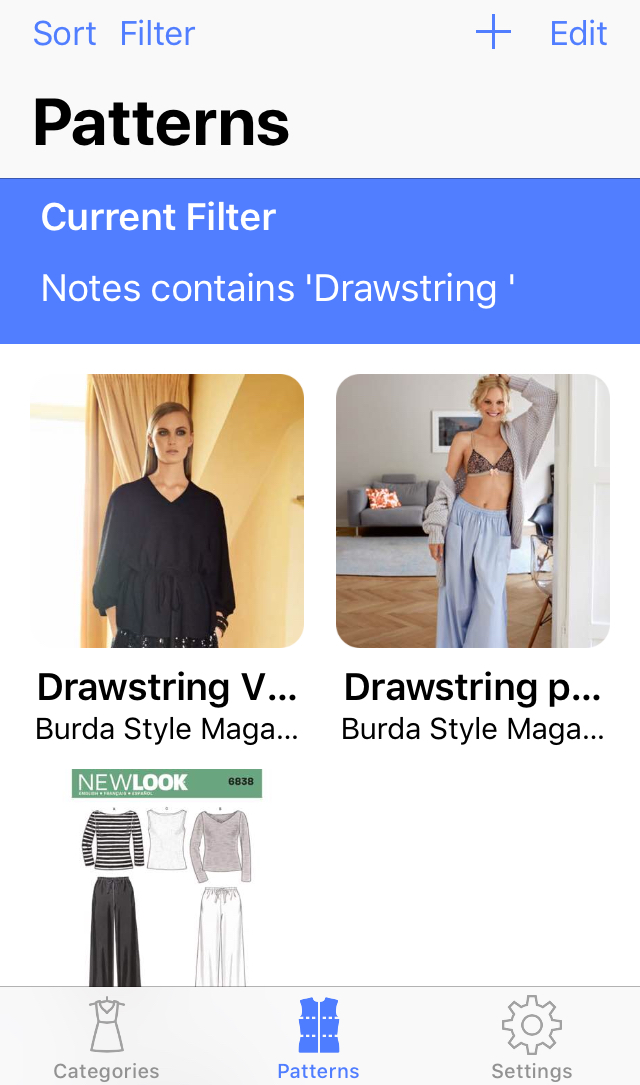 Sewing Patterns Organising App Review SEWRENDIPITY