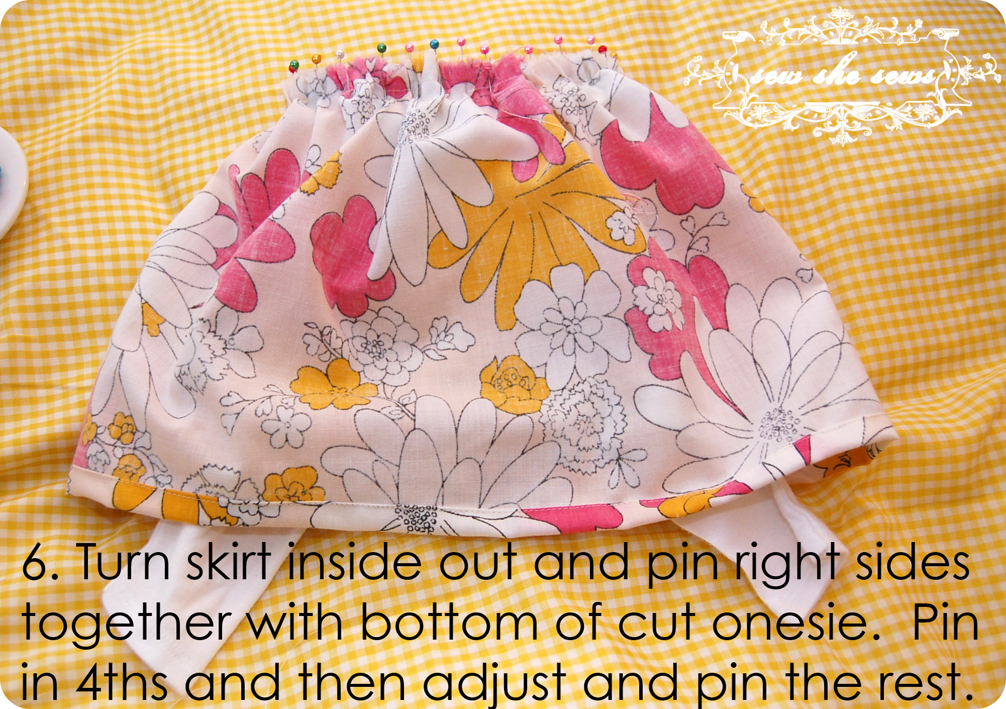 Altered Onesie Baby Dress Tutorial Sew She Sews's