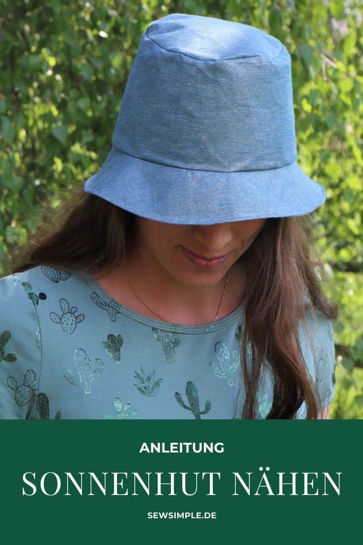 Sonnenhut nähen Schnittmuster mit 12 Größen (z.B. Kinder)