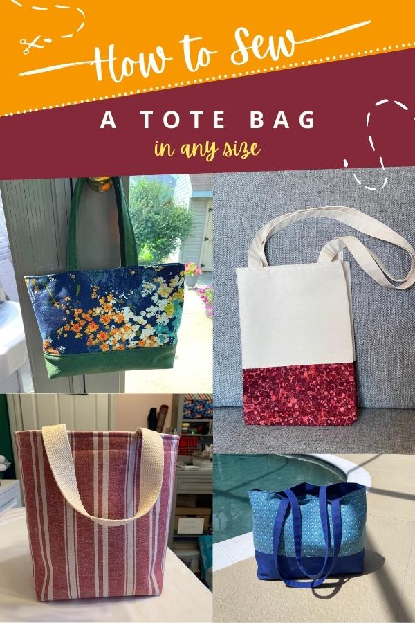 Custom Tote Bag Pattern Generator (2 styles) Sew Simple Bags