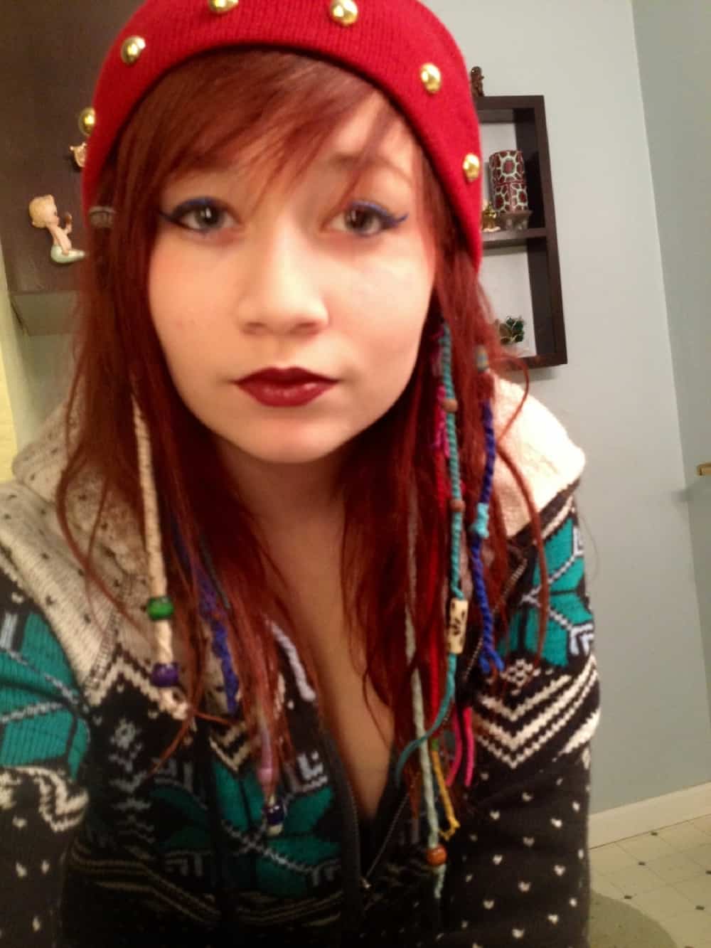 18yearold girl with dreadlocks smoke weed