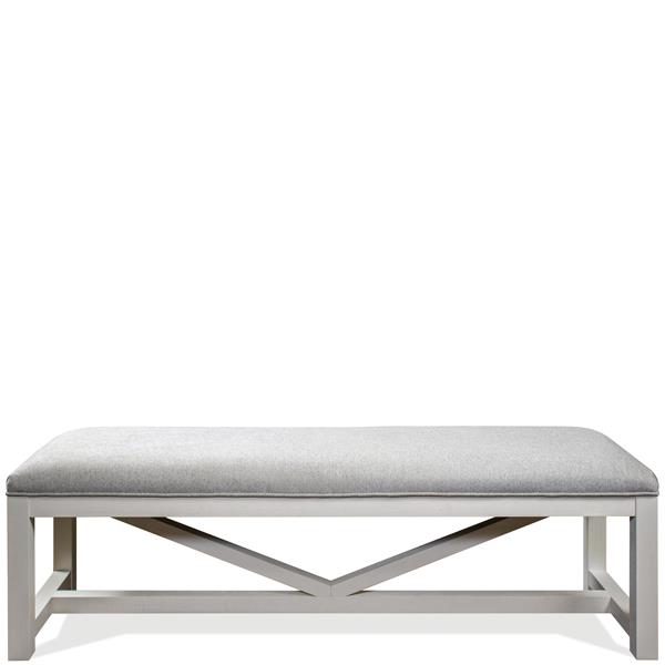 Osborne Upholstered Dining Bench Grey Seymour's Furniture