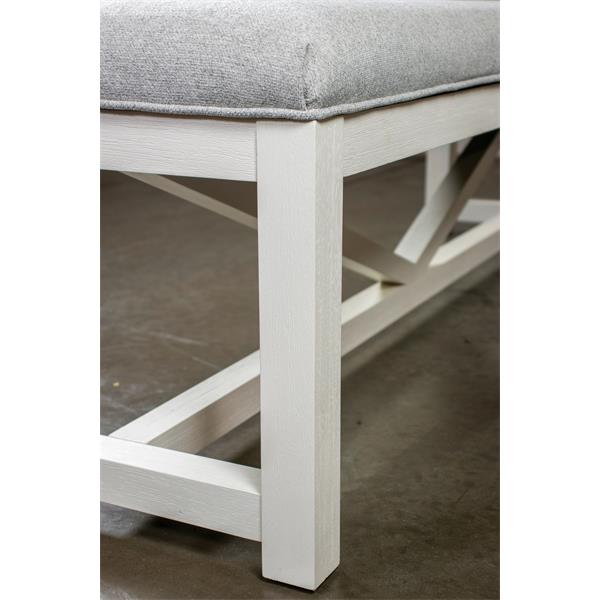 Osborne Upholstered Dining Bench Grey Seymour's Furniture