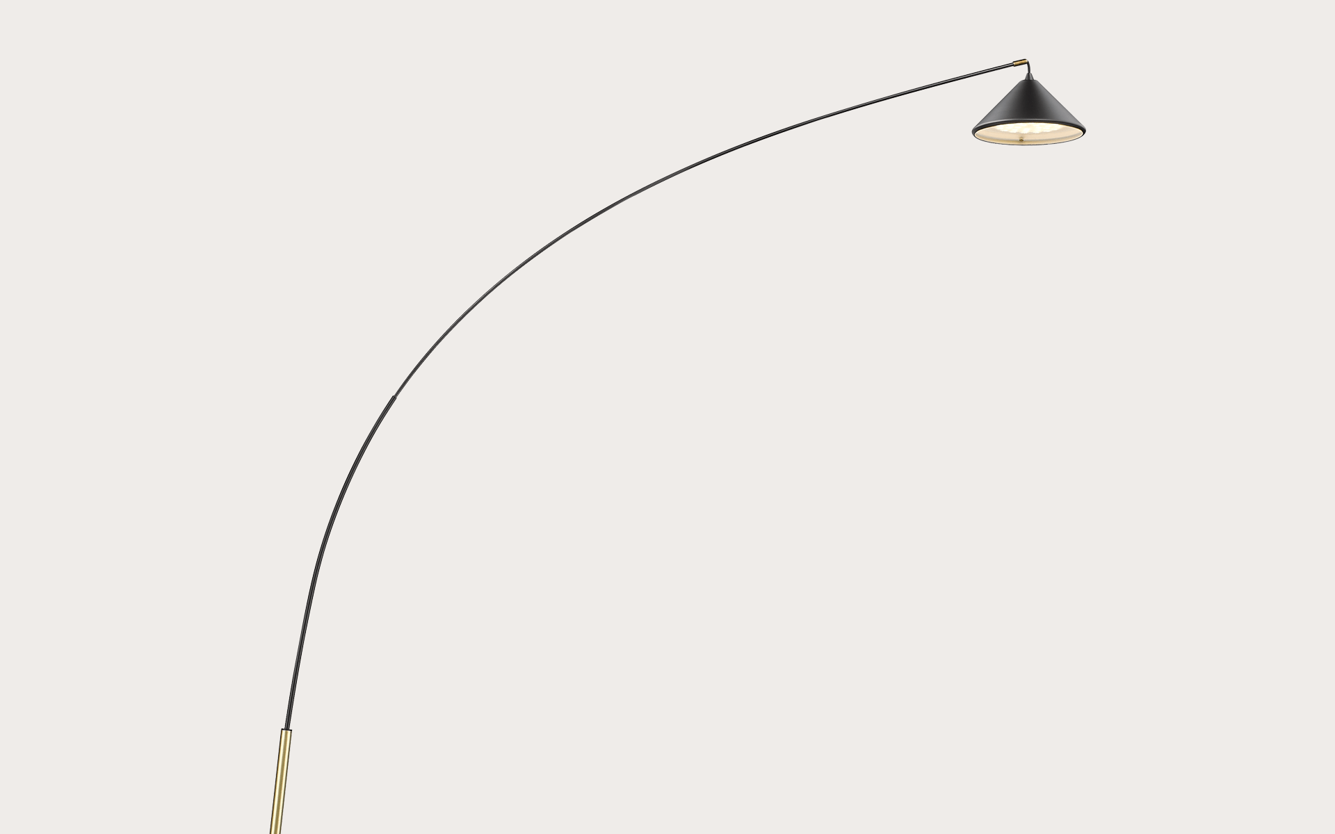 SEYVAA Flex floor Carbon and marble led floor lamp.