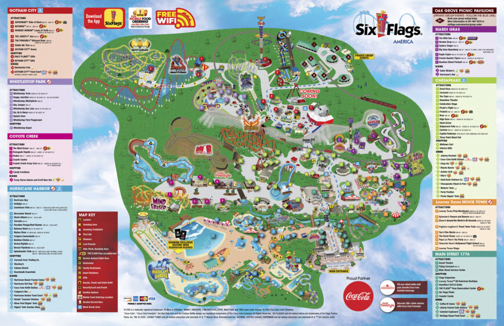 Six Flags New England Map Map