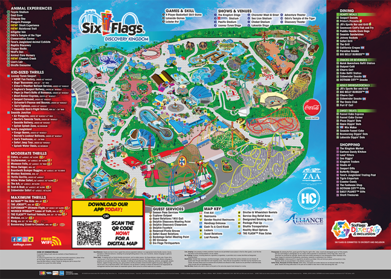 Maps Six Flags Discovery Kingdom