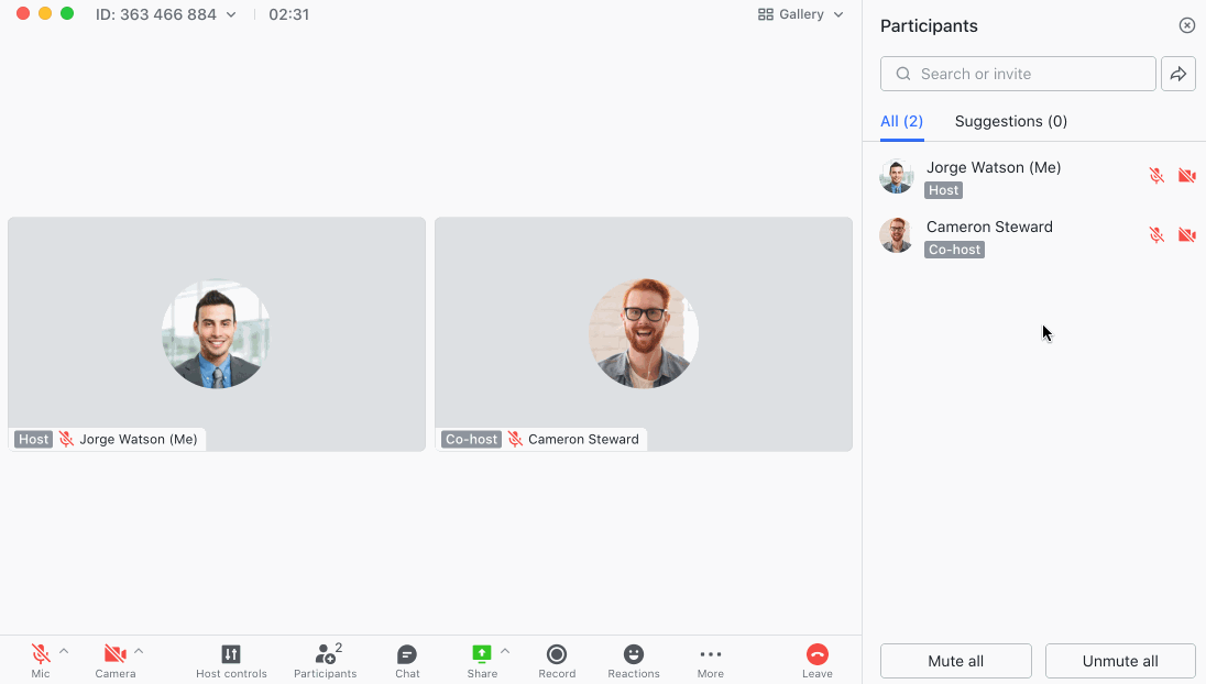 Adding cohosts and reclaiming the host role