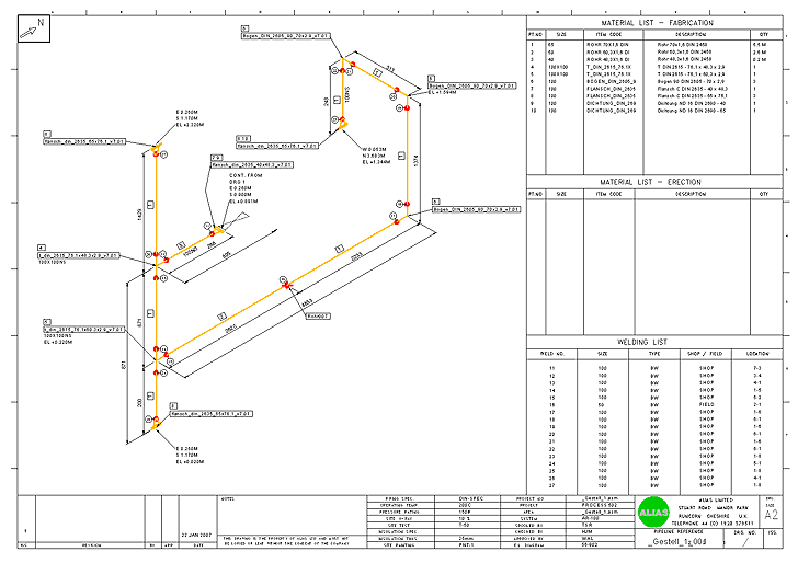Smap3D Isometric Isometric for Pipeline Manufacturing