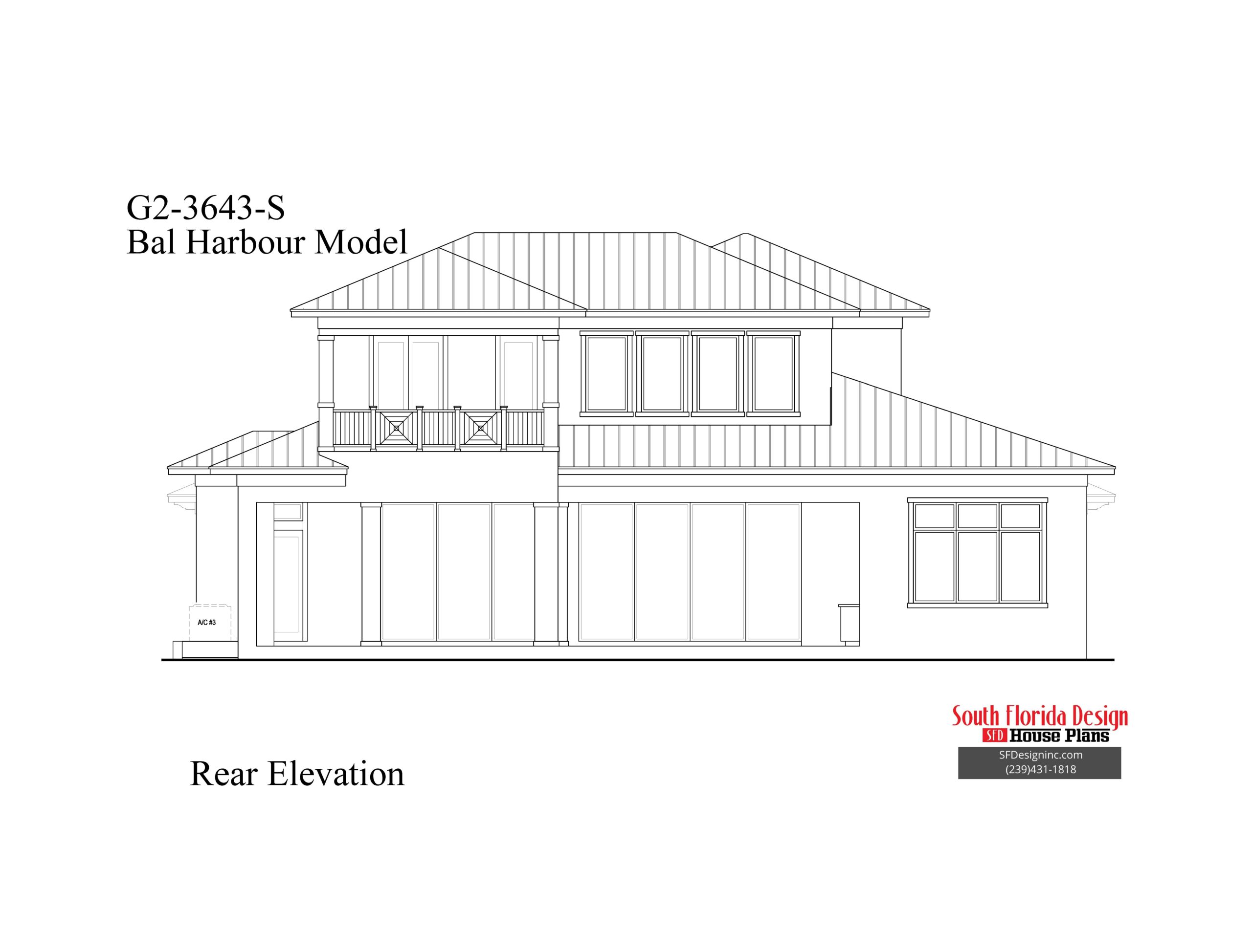 South Florida Design Bal Harbour House Plan (G23643S)