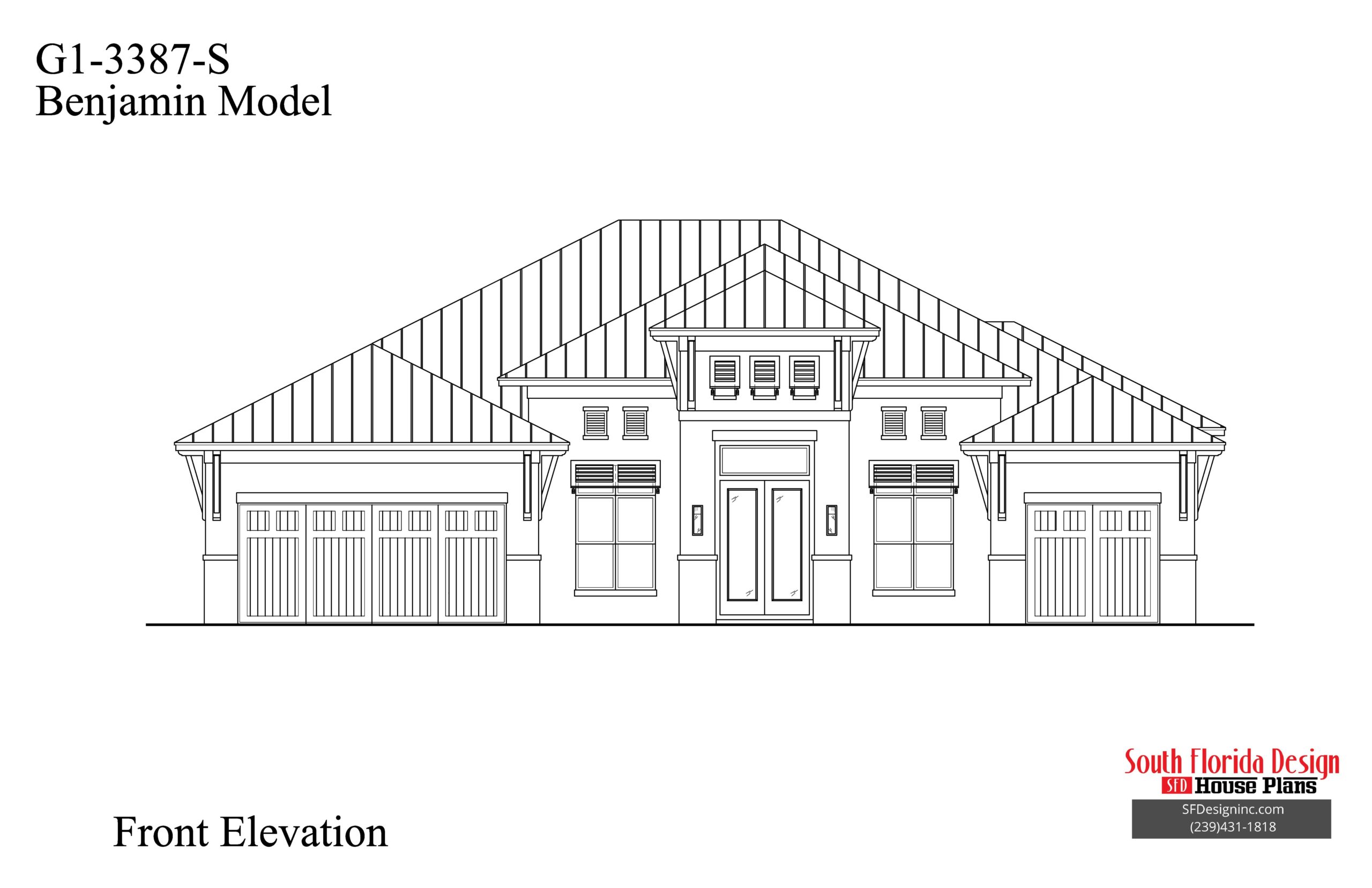 South Florida Design Benjamin House Plan (G13387S)