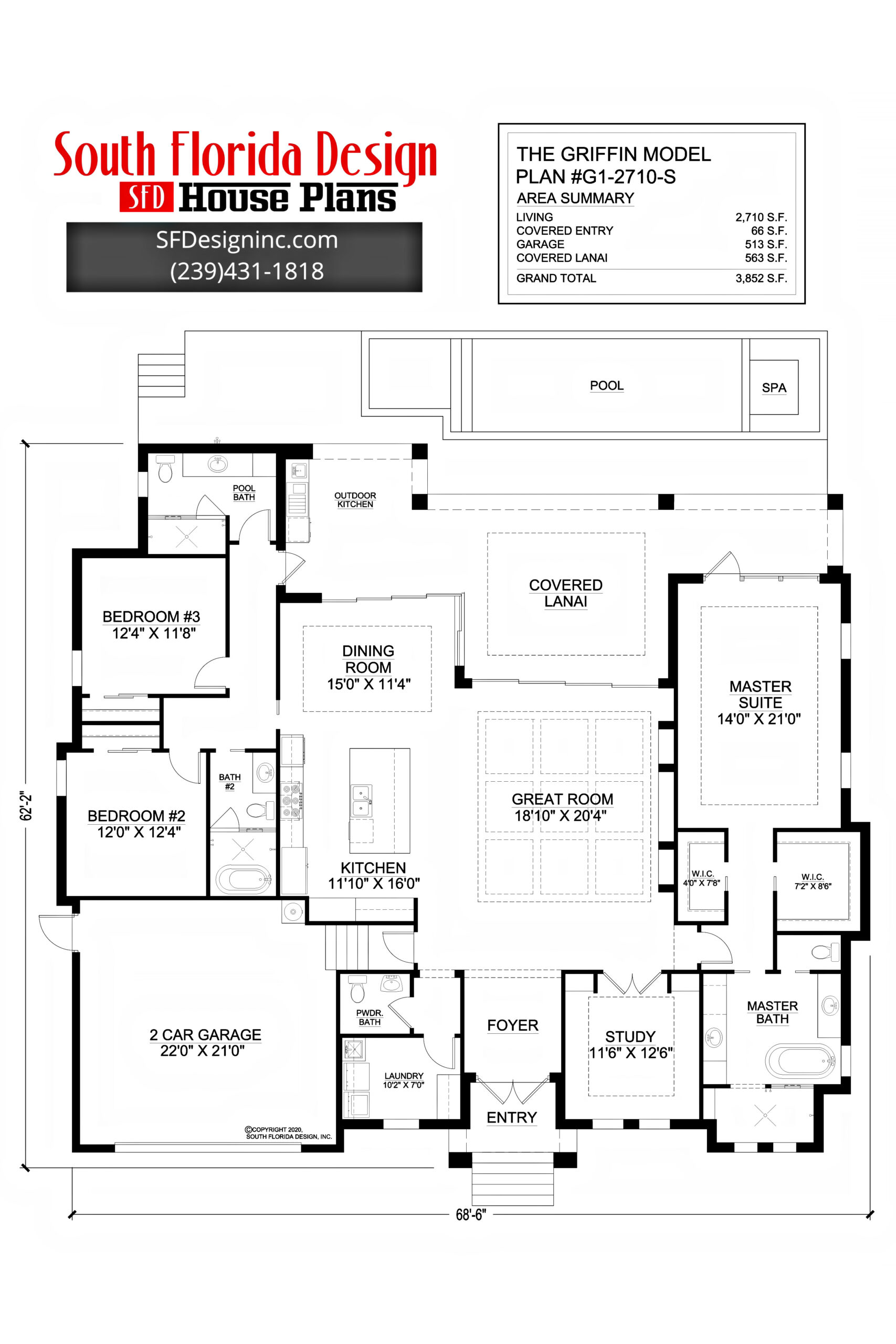South Florida Design Griffin House Plan (G12710S)