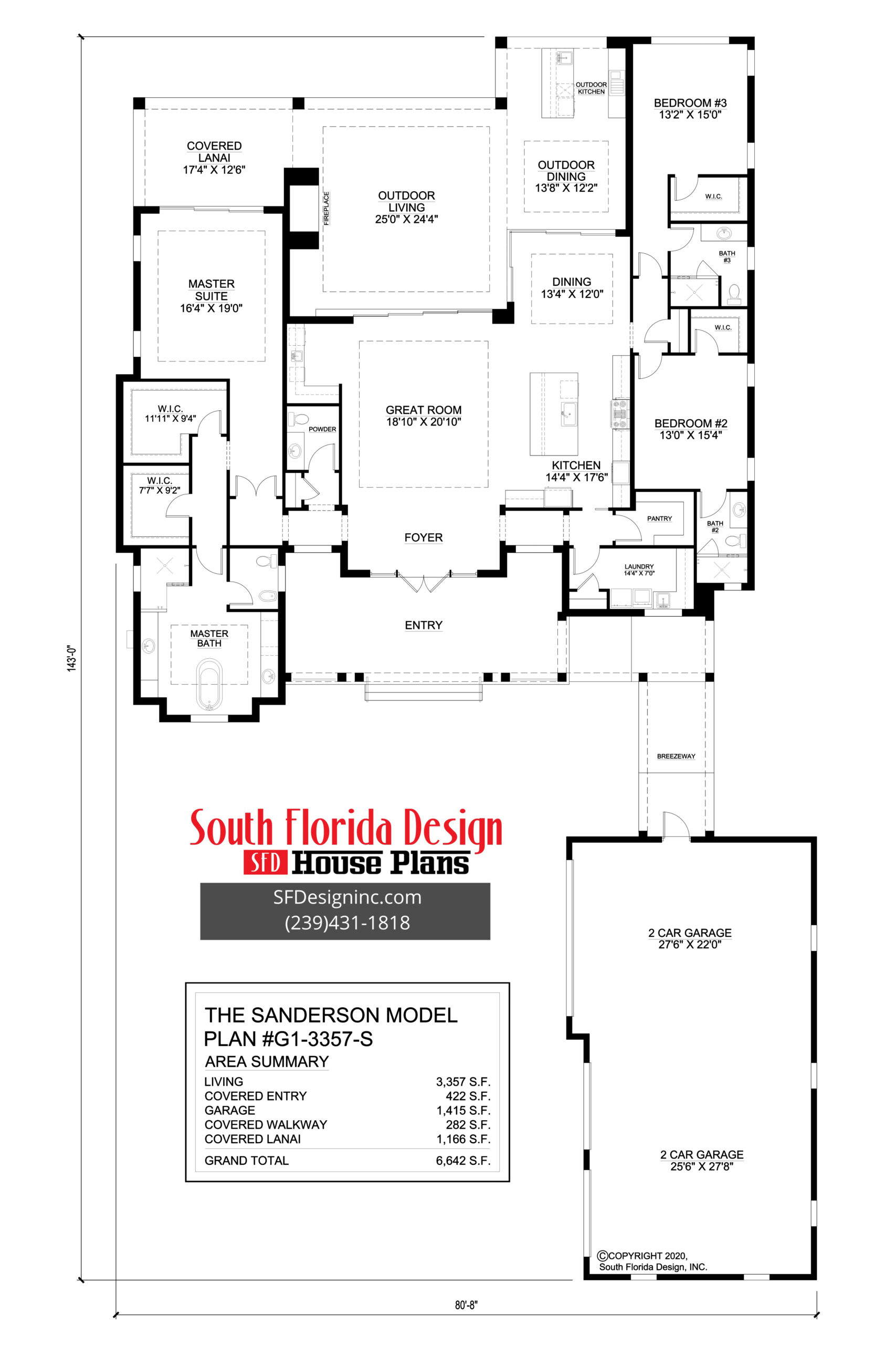 South Florida Design Sanderson House Plan (G13357S)