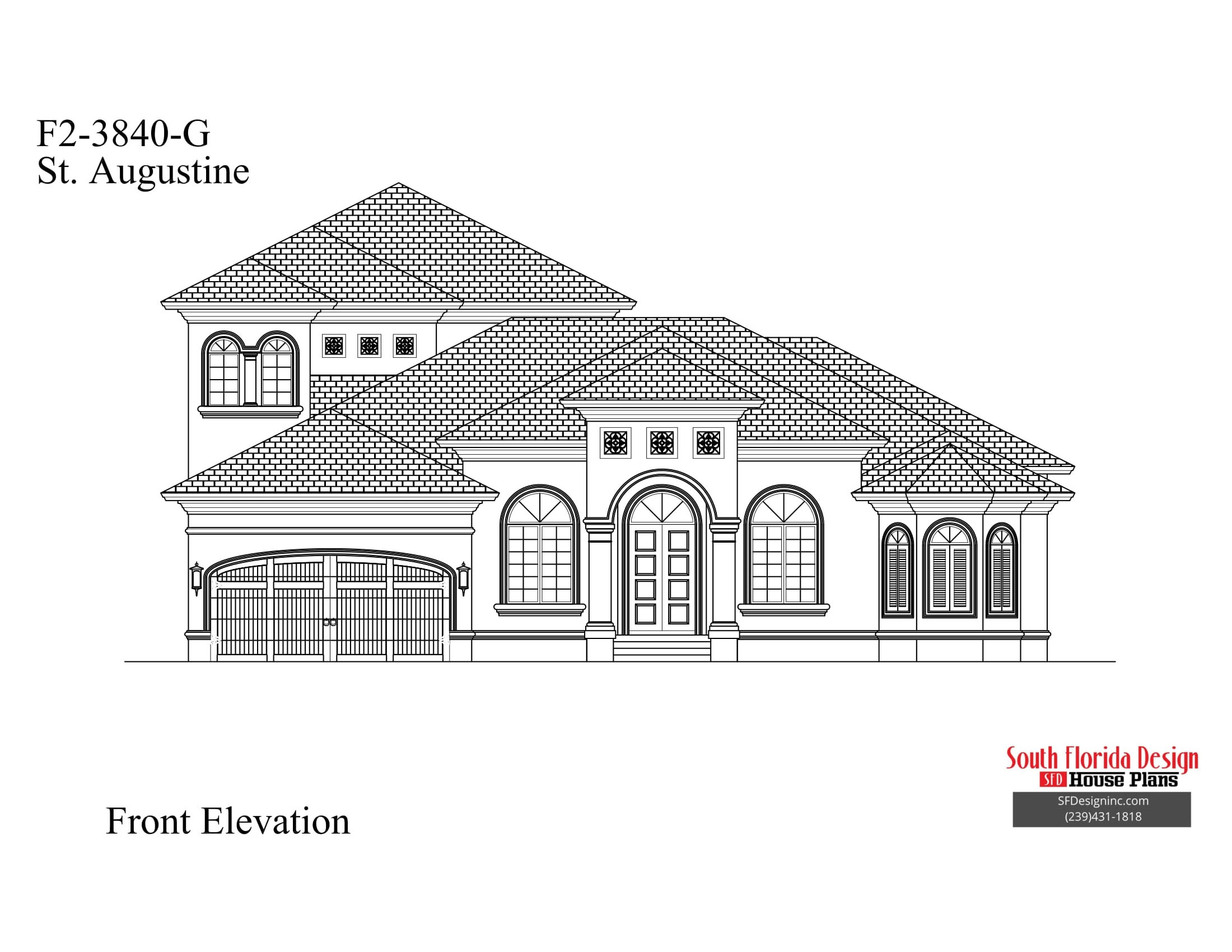 South Florida Design St. Augustine House Plan (F23840G)