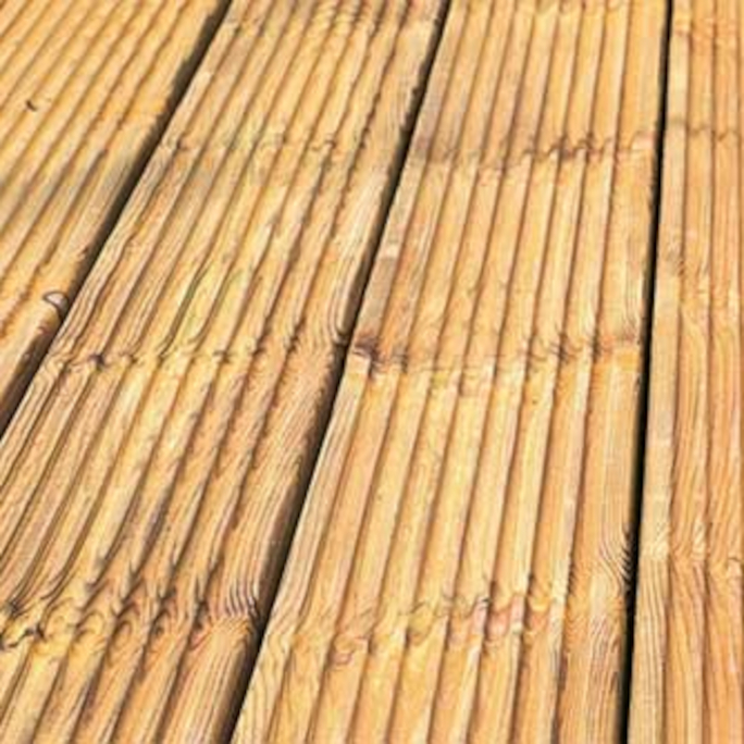 Wooden Decking Boards grooved finish Suffolk Farm Fencing