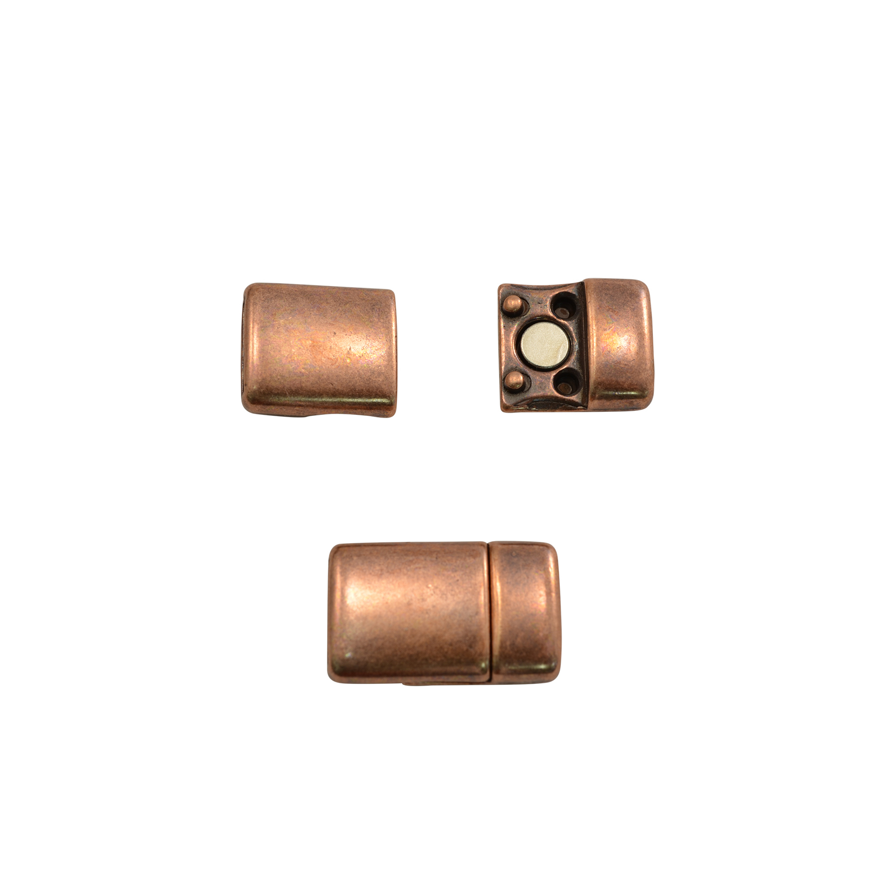 22x13.6mm Antiqued Copper Rectangular Clasp Santa Fe Jewelers Supply Santa Fe