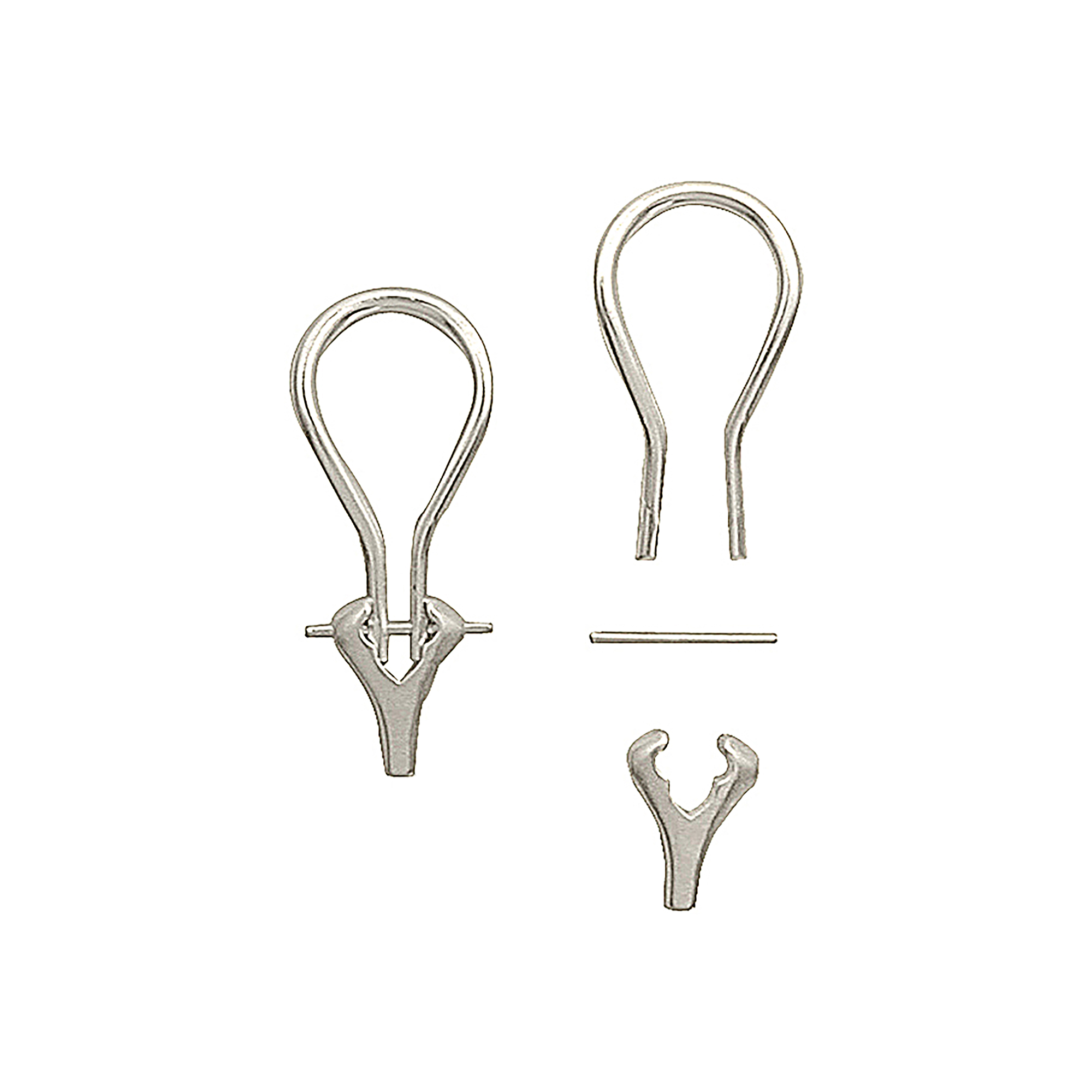 Sterling Silver 3Piece Omega Earring Clip Santa Fe Jewelers Supply