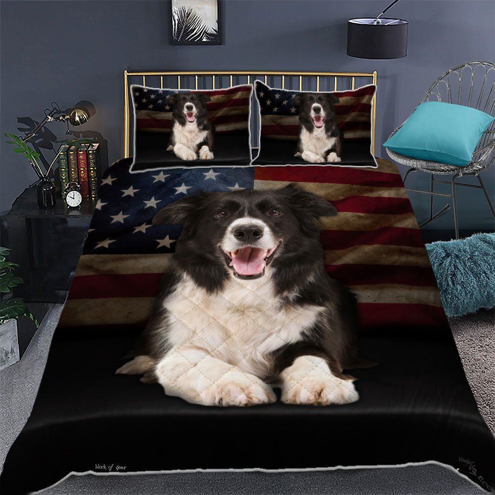 Border Collie Quilt Bedding Set Giftcustom