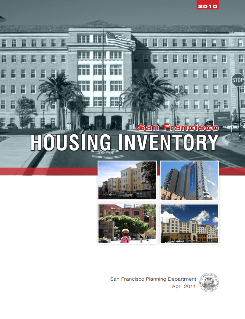 Housing Inventory 2010 SF Planning
