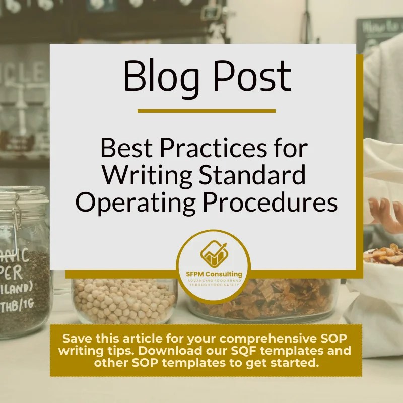Best Practices for Writing Standard Operating Procedures SFPM Consulting