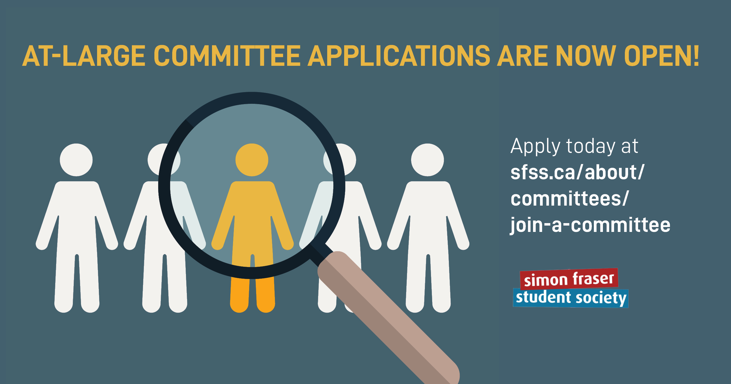 Nominations open for committee AtLarge representatives Simon Fraser