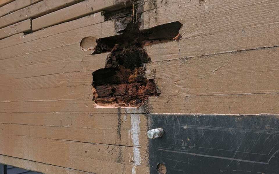 Dry Rot Beam Repair To Restore Structural Support For A Footbridge