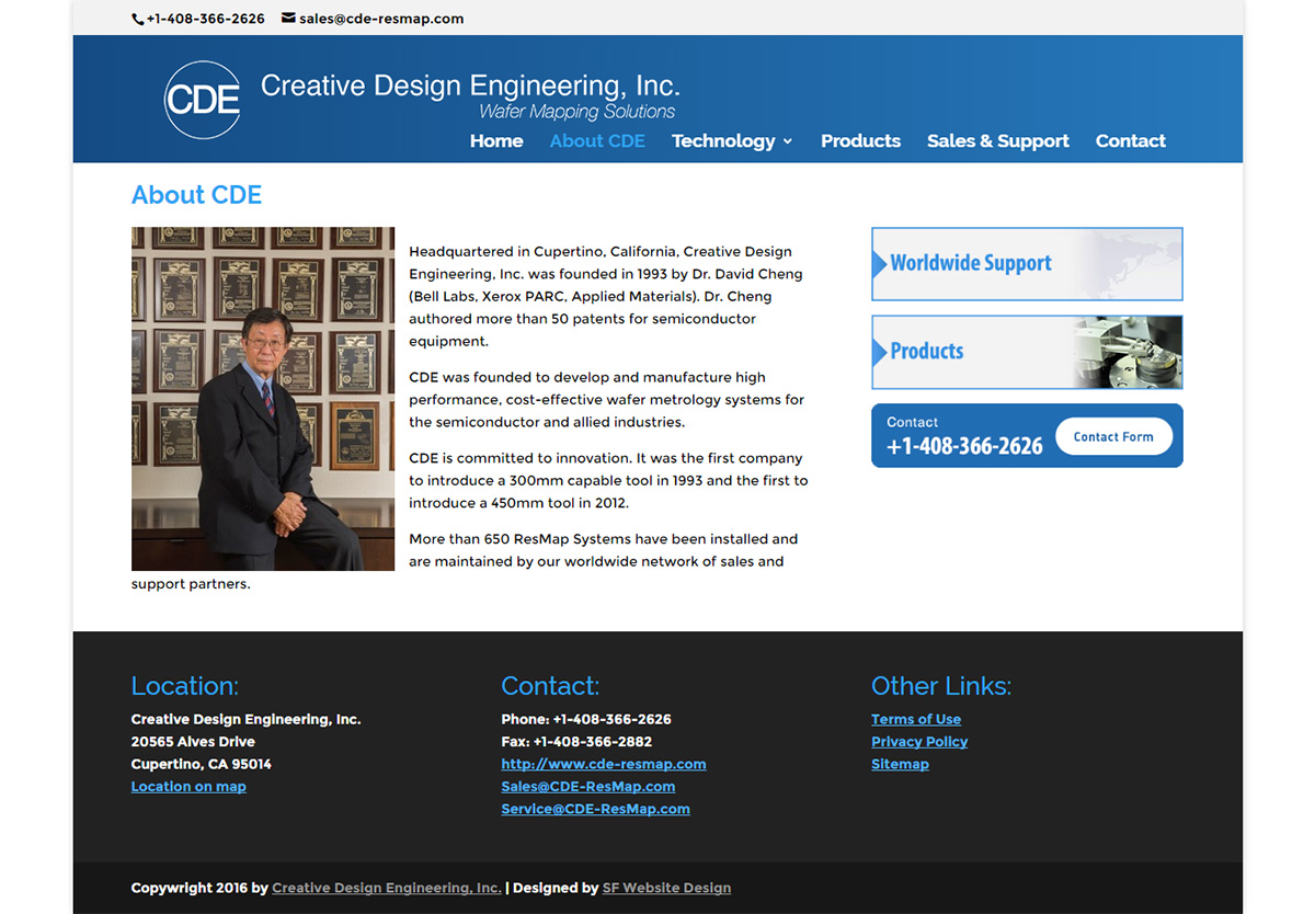 Creative Design Engineering Technology Website Desing
