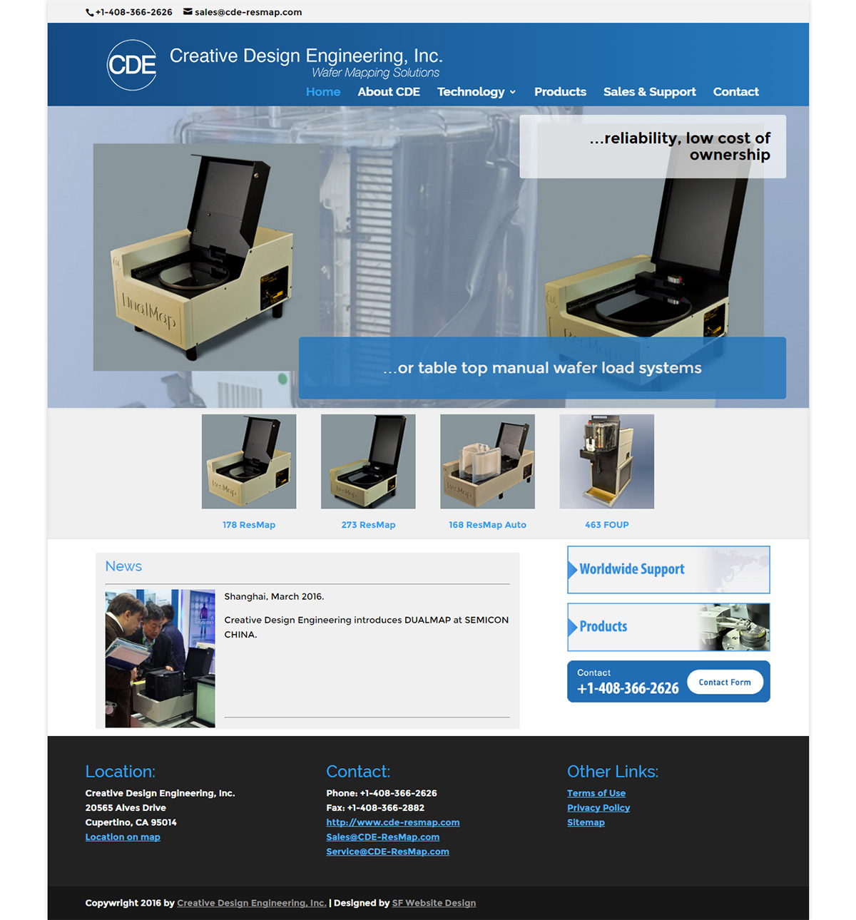 Creative Design Engineering Technology Website Desing