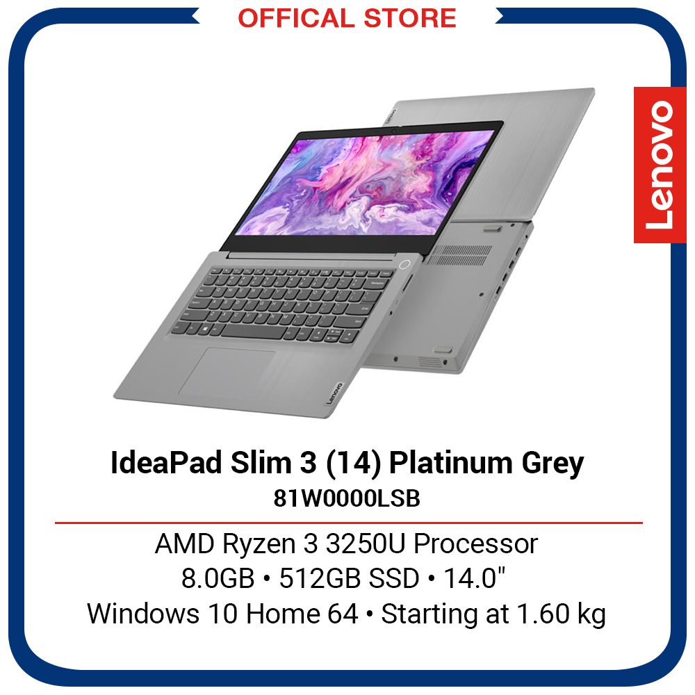 Lenovo IdeaPad Slim 3 (14) AMD Ryzen 3 3250U Processor
