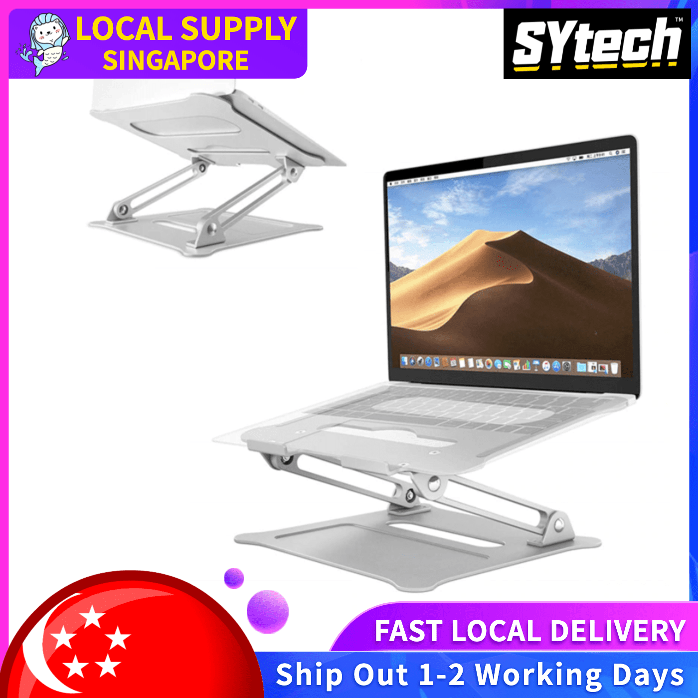 SYtech Laptop Stand, Ventilation and Cooling MultiFunction , Ergonomic